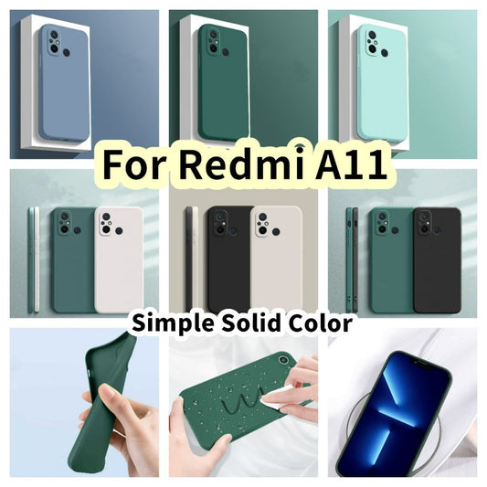 For Redmi A11 Cover Drop and wear resistant Silicone Full Case Classic Simple Solid Color Phone Case Cover