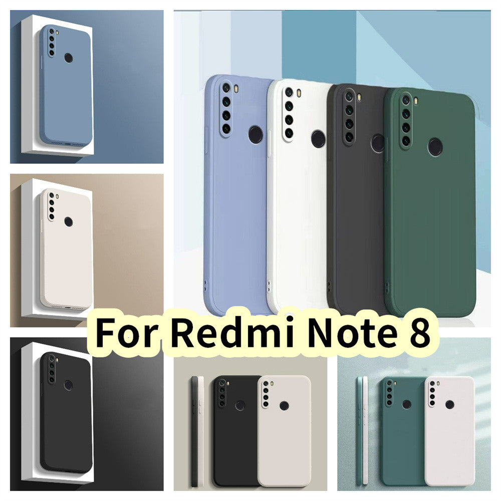 For Redmi Note 8 Cover Drop and wear resistant Silicone Full Case Classic Simple Solid Color Phone Case Cover