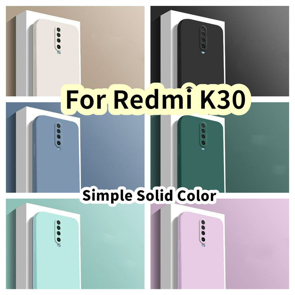 For Redmi K30 Cover Drop and wear resistant Silicone Full Case Classic Simple Solid Color Phone Case Cover