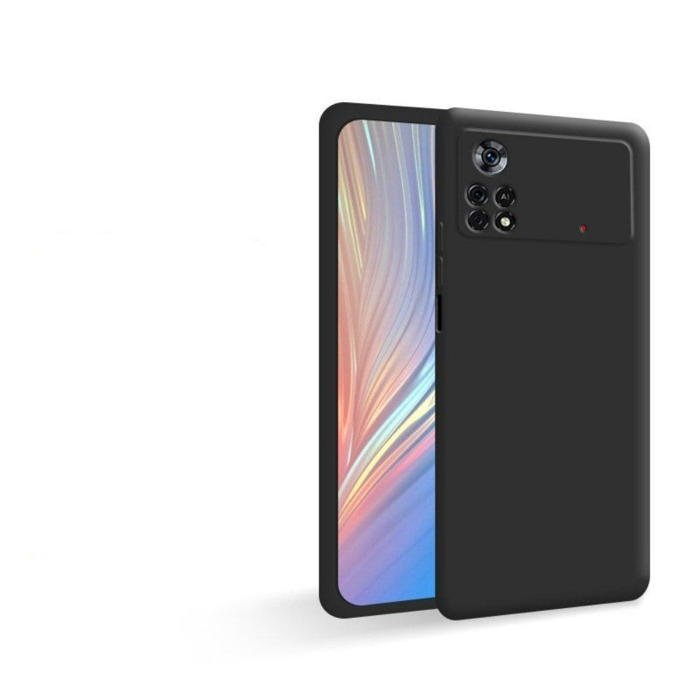 For Xiaomi Poco M4 Pro 4G Cover Drop and wear resistant Silicone Full Case Classic Simple Solid Color Phone Case Cover
