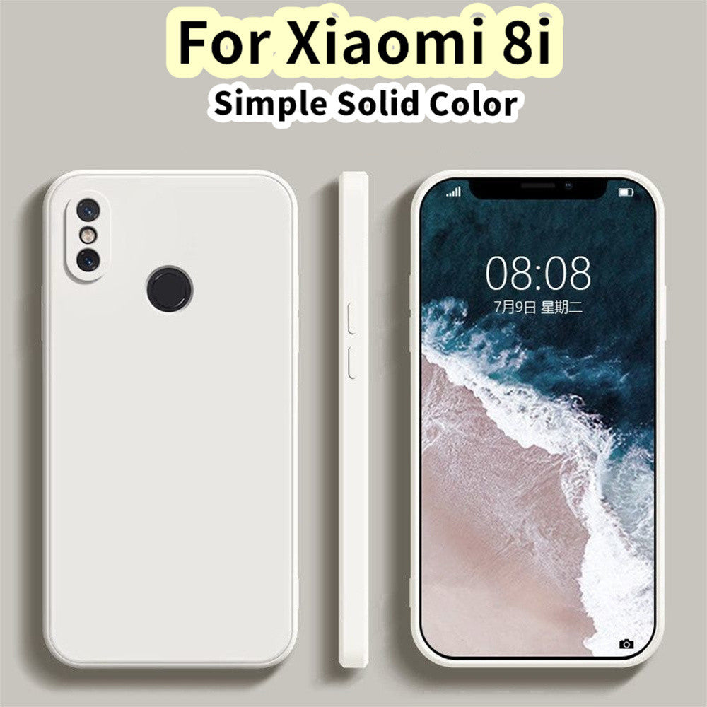 For Xiaomi 8i Cover Drop and wear resistant Silicone Full Case Classic Simple Solid Color Phone Case Cover