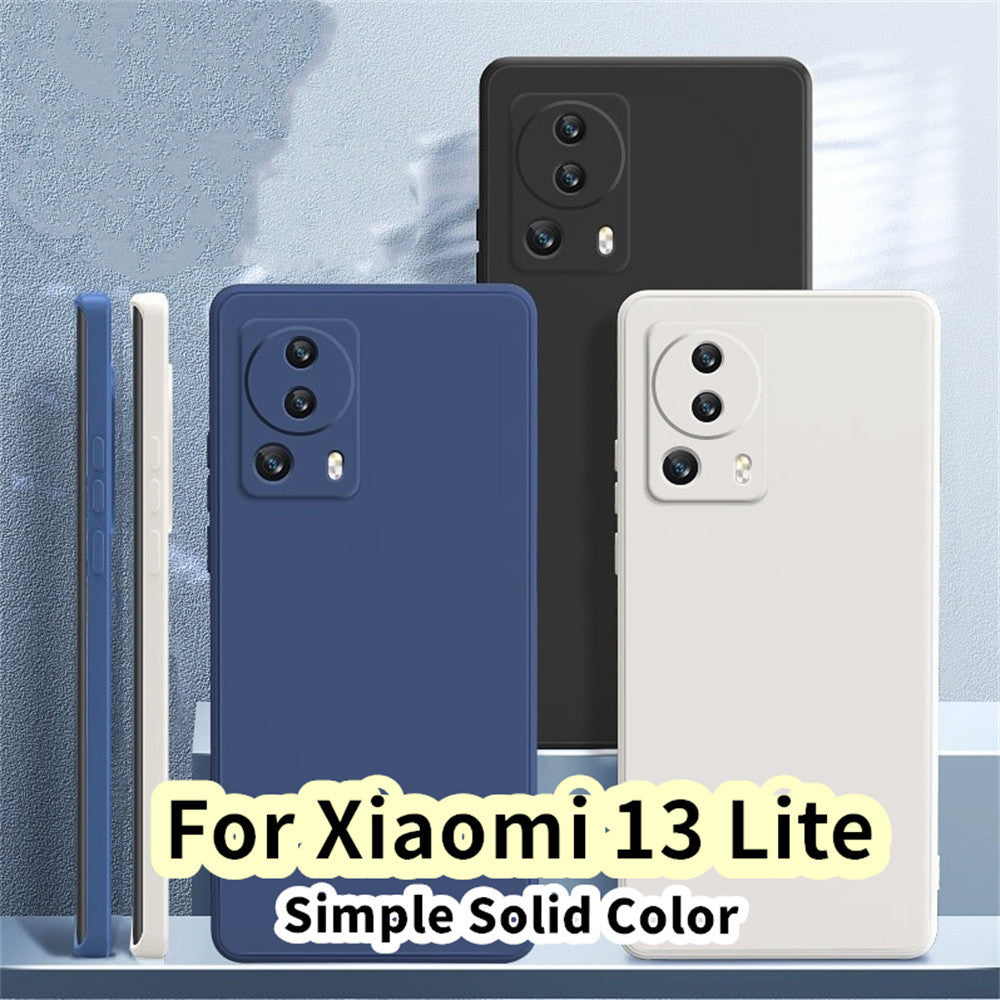 For Xiaomi 13 Lite Cover Drop and wear resistant Silicone Full Case Classic Simple Solid Color Phone Case Cover