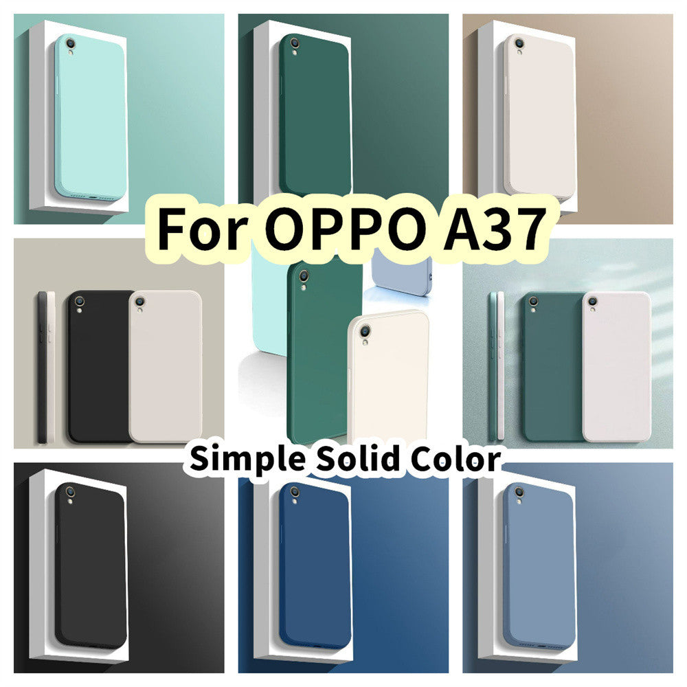 For OPPO A37 Cover Drop and wear resistant Silicone Full Case Classic Simple Solid Color Phone Case Cover