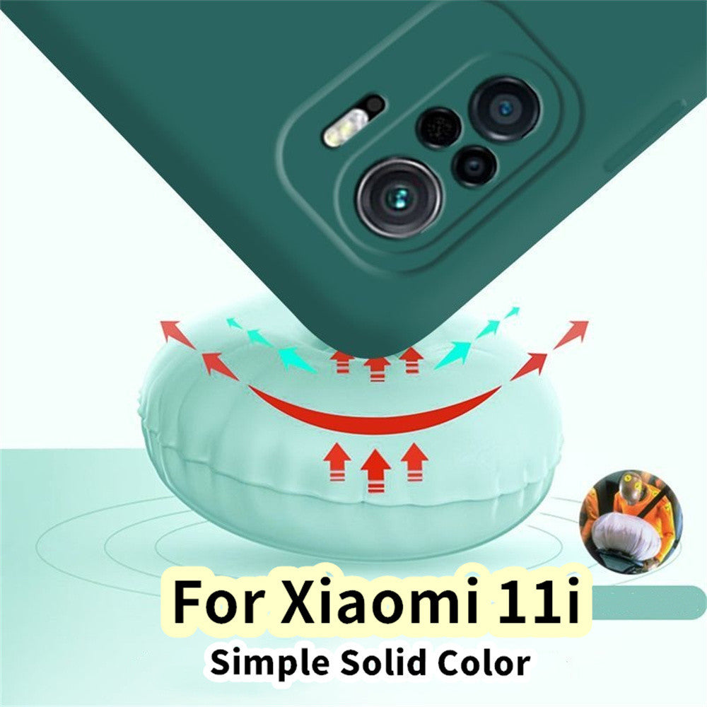 For Xiaomi 11i Cover Drop and wear resistant Silicone Full Case Classic Simple Solid Color Phone Case Cover
