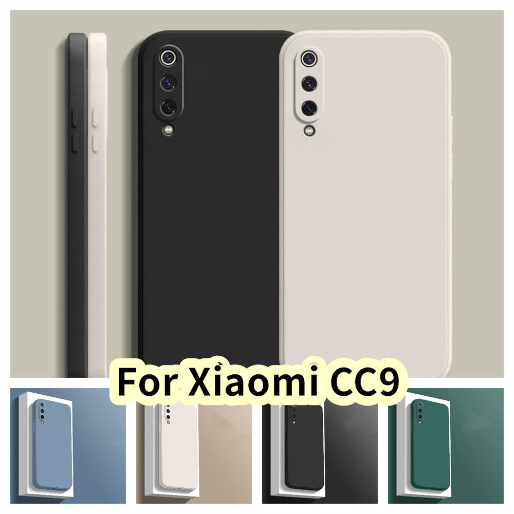 For Xiaomi CC9 Cover Drop and wear resistant Silicone Full Case Classic Simple Solid Color Phone Case Cover