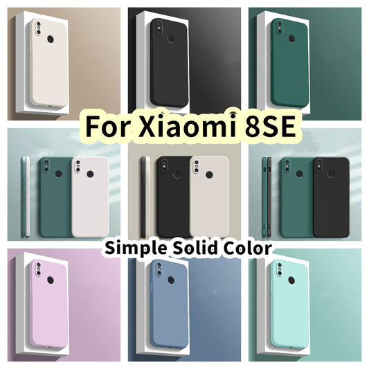 For Xiaomi 8SE Cover Drop and wear resistant Silicone Full Case Classic Simple Solid Color Phone Case Cover
