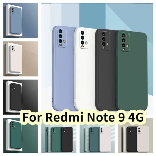 For Redmi Note 9 4G Cover Drop and wear resistant Silicone Full Case Classic Simple Solid Color Phone Case Cover