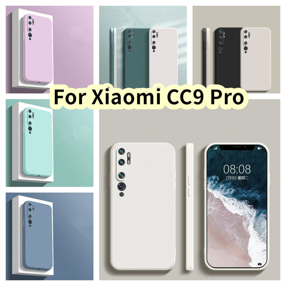 For Xiaomi CC9 Pro Cover Drop and wear resistant Silicone Full Case Classic Simple Solid Color Phone Case Cover