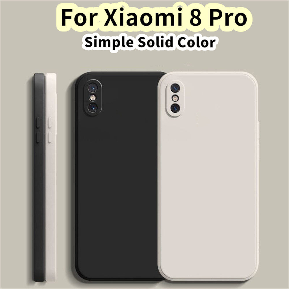 For Xiaomi 8 Pro Cover Drop and wear resistant Silicone Full Case Classic Simple Solid Color Phone Case Cover