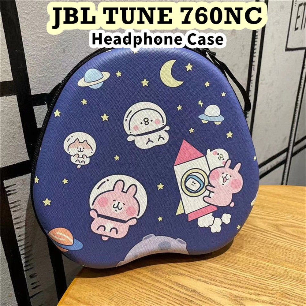 For JBL TUNE 760NC Headphone Case Cartoon Creative Patterns Headset Earpads Storage Bag Casing Box