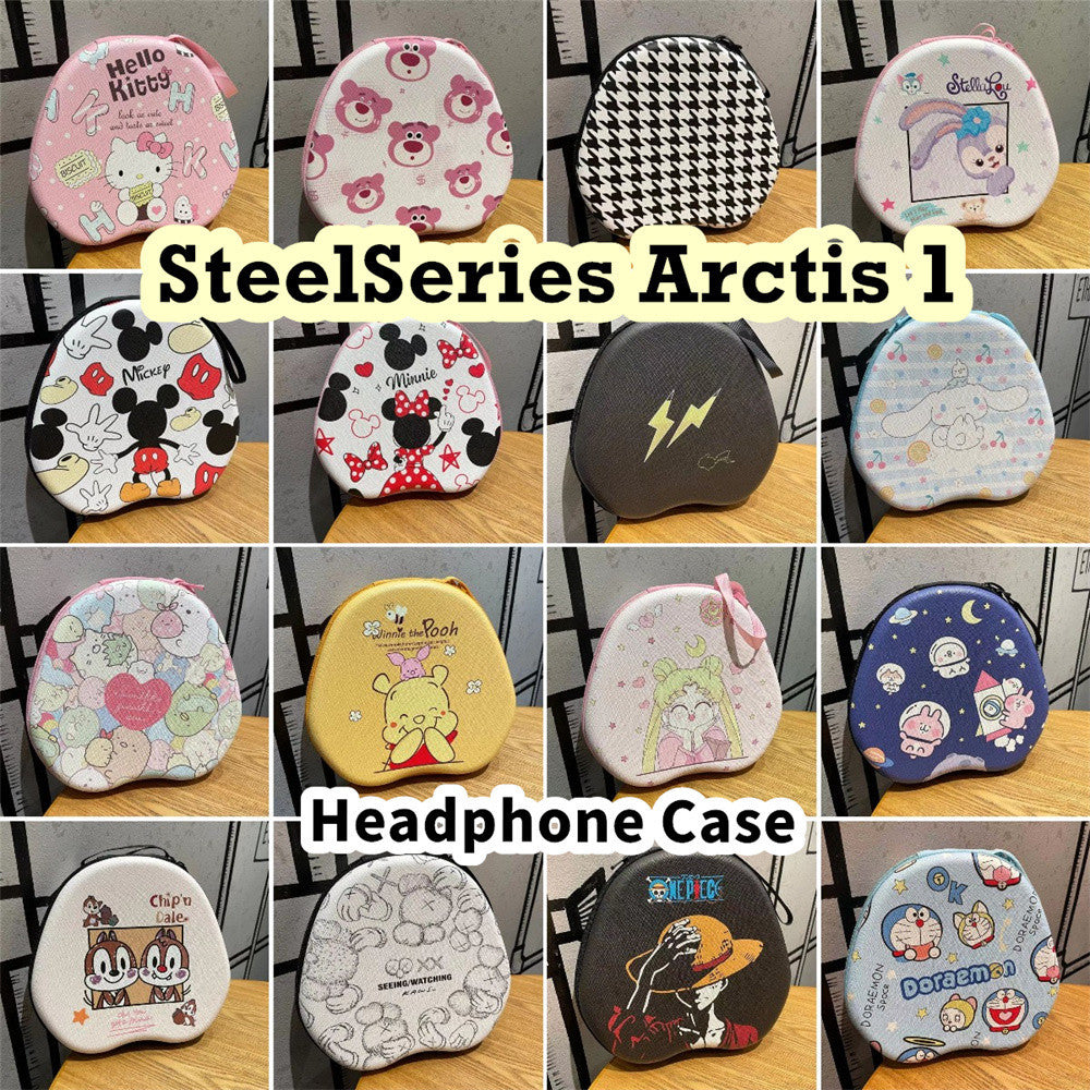 For SteelSeries Arctis 1 Headphone Case Cartoon Creative Patterns Headset Earpads Storage Bag Casing Box