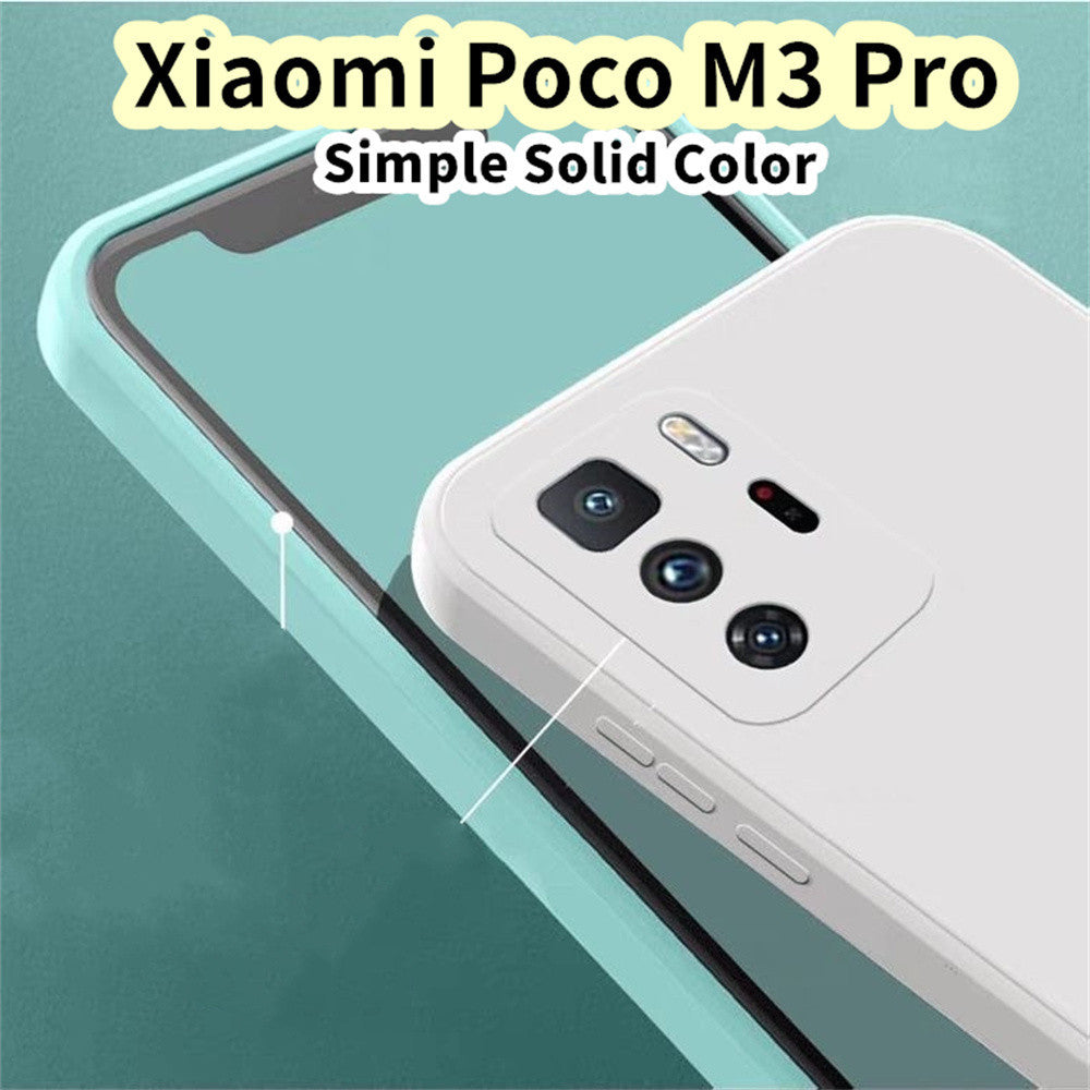 For Xiaomi Poco M3 Pro Cover Drop and wear resistant Silicone Full Case Classic Simple Solid Color Phone Case Cover