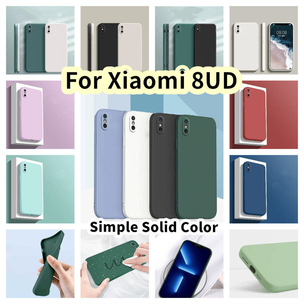 For Xiaomi 8UD Cover Drop and wear resistant Silicone Full Case Classic Simple Solid Color Phone Case Cover