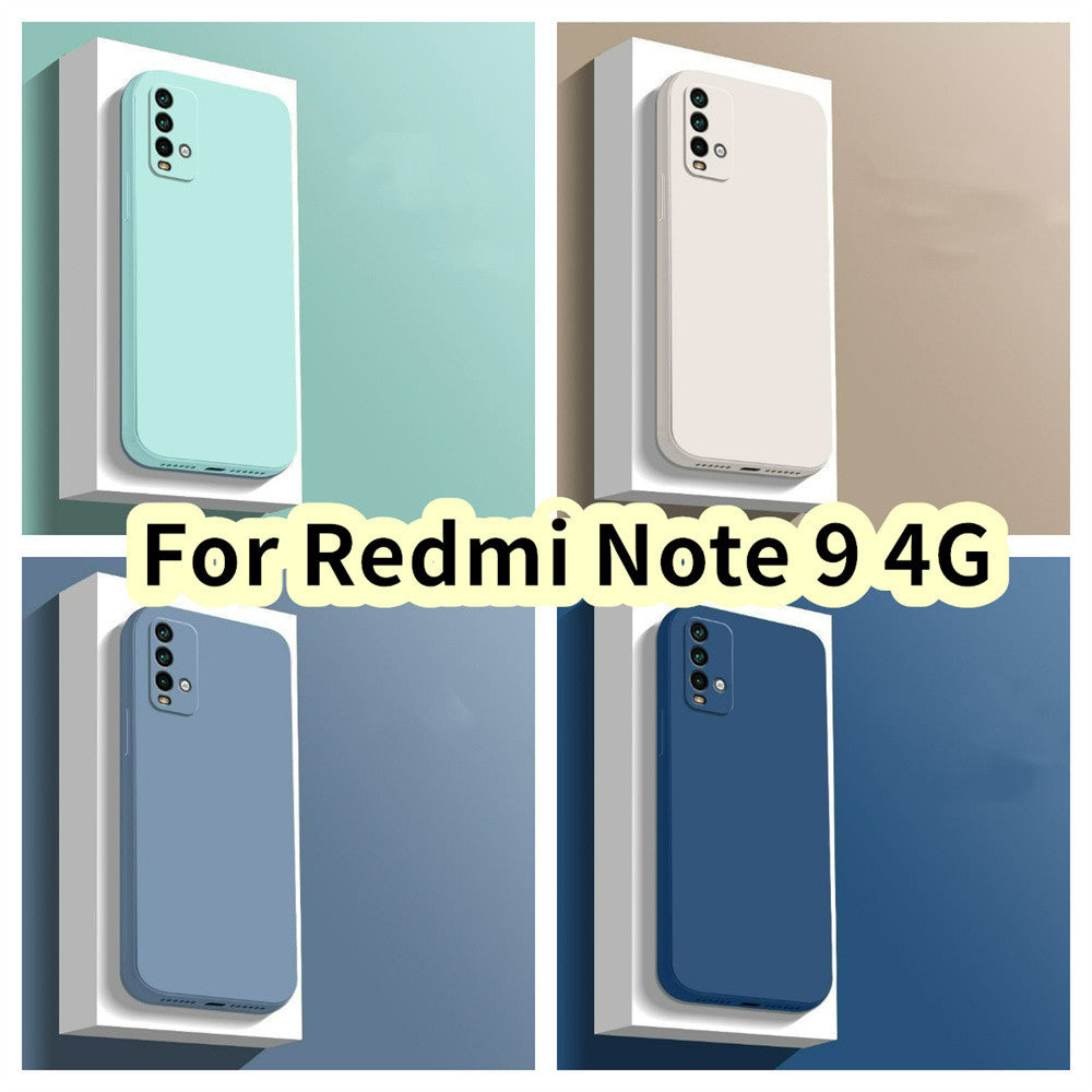 For Redmi Note 9 4G Cover Drop and wear resistant Silicone Full Case Classic Simple Solid Color Phone Case Cover