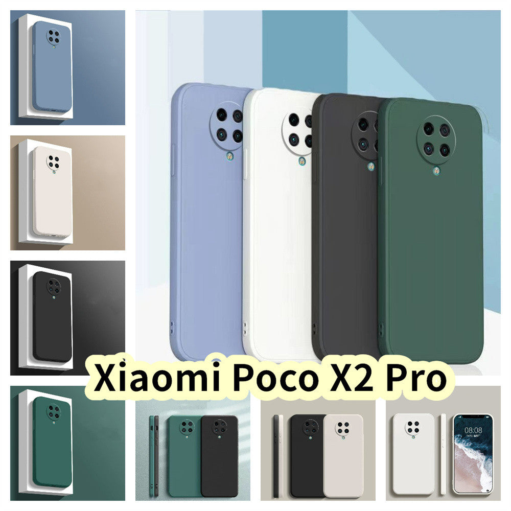 For Xiaomi Poco X2 Pro Cover Drop and wear resistant Silicone Full Case Classic Simple Solid Color Phone Case Cover