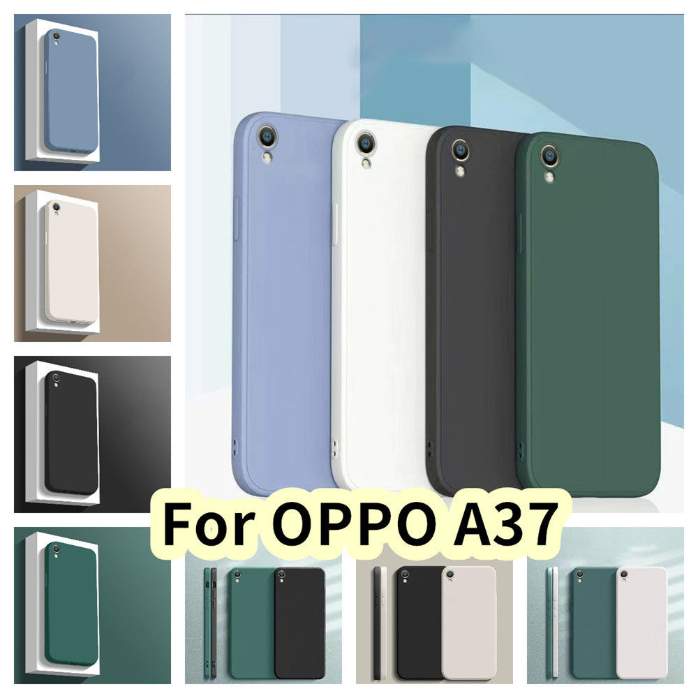 For OPPO A37 Cover Drop and wear resistant Silicone Full Case Classic Simple Solid Color Phone Case Cover