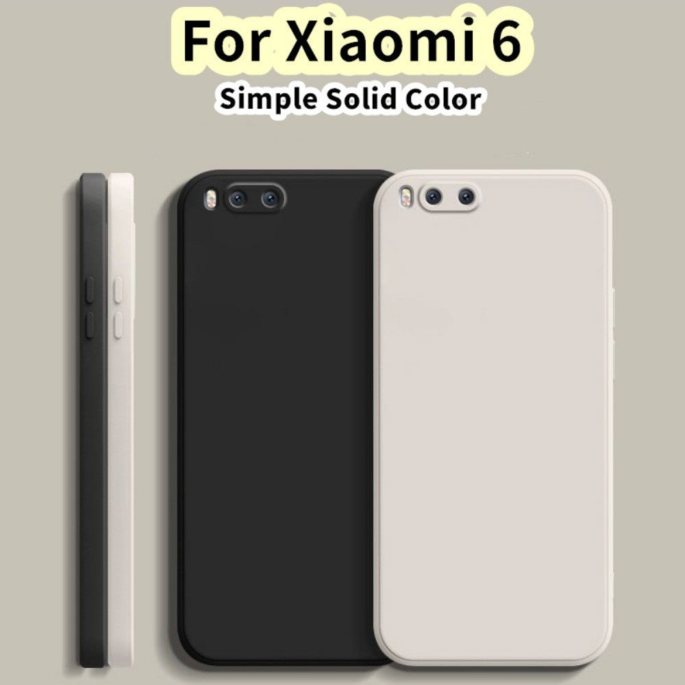 For Xiaomi 6 Cover Drop and wear resistant Silicone Full Case Classic Simple Solid Color Phone Case Cover