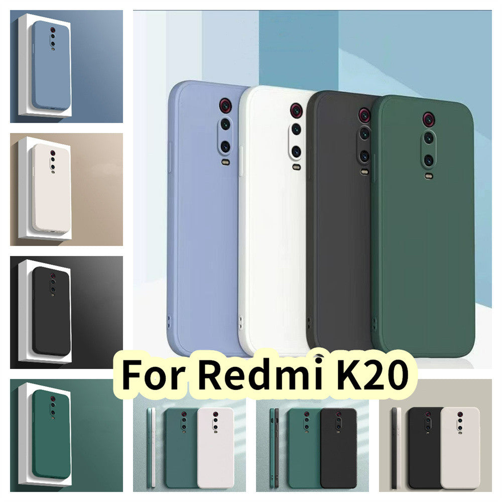 For Redmi K20 Cover Drop and wear resistant Silicone Full Case Classic Simple Solid Color Phone Case Cover