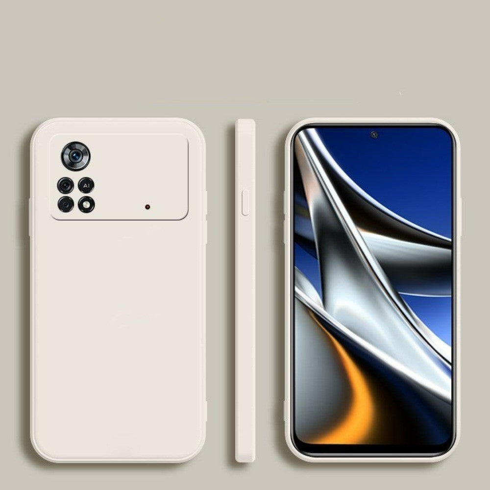 For Xiaomi Poco X4 Pro Cover Drop and wear resistant Silicone Full Case Classic Simple Solid Color Phone Case Cover