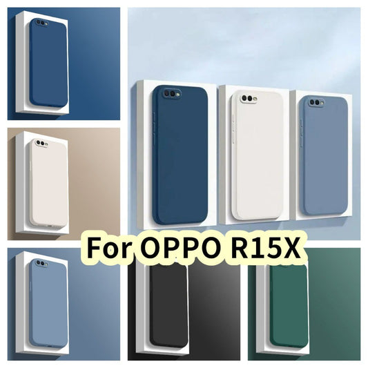 For OPPO R15X Cover Drop and wear resistant Silicone Full Case Classic Simple Solid Color Phone Case Cover