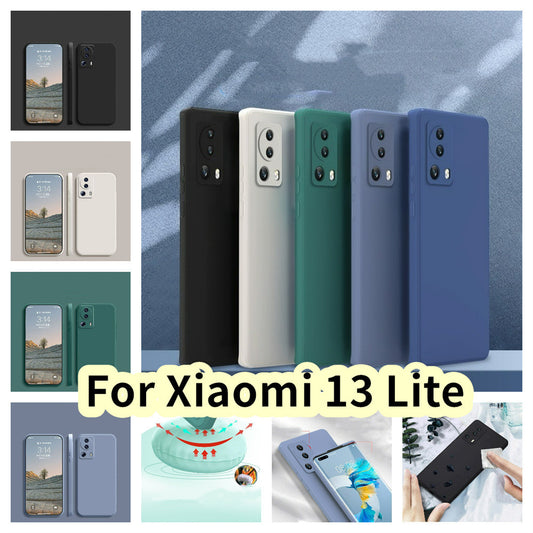 For Xiaomi 13 Lite Cover Drop and wear resistant Silicone Full Case Classic Simple Solid Color Phone Case Cover