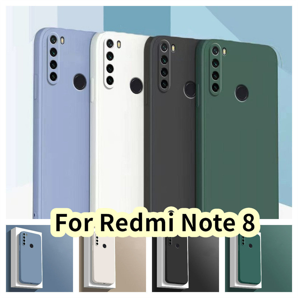 For Redmi Note 8 Cover Drop and wear resistant Silicone Full Case Classic Simple Solid Color Phone Case Cover
