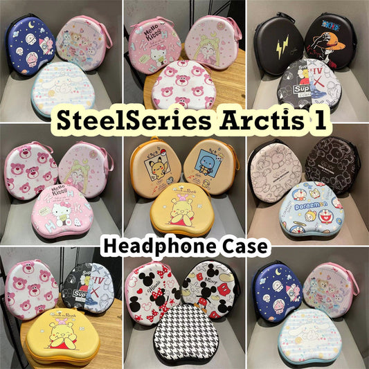 For SteelSeries Arctis 1 Headphone Case Cartoon Creative Patterns Headset Earpads Storage Bag Casing Box