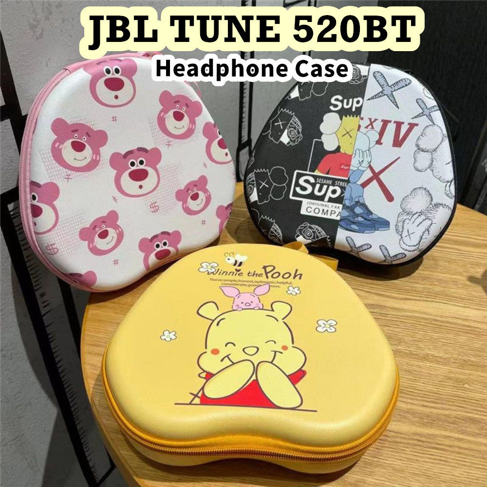 For JBL TUNE 520BT Headphone Case Cartoon Creative Patterns Headset Earpads Storage Bag Casing Box