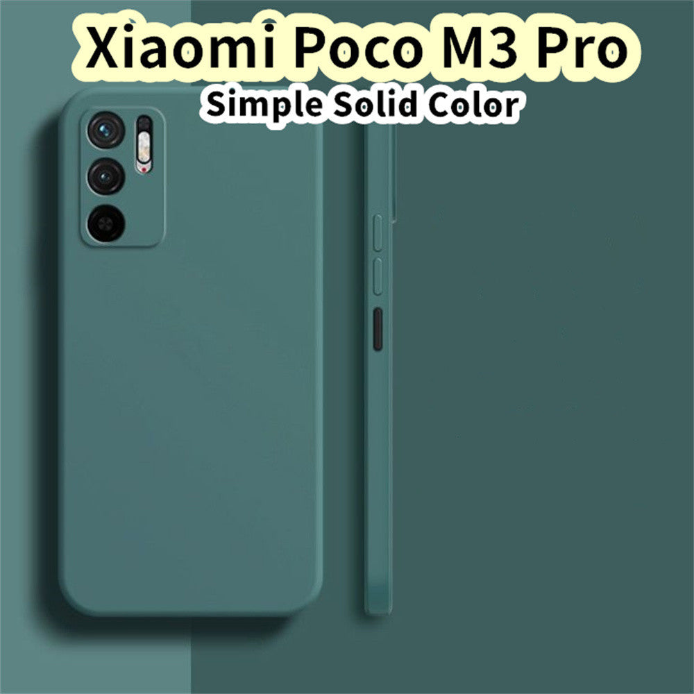 For Xiaomi Poco M3 Pro Cover Drop and wear resistant Silicone Full Case Classic Simple Solid Color Phone Case Cover