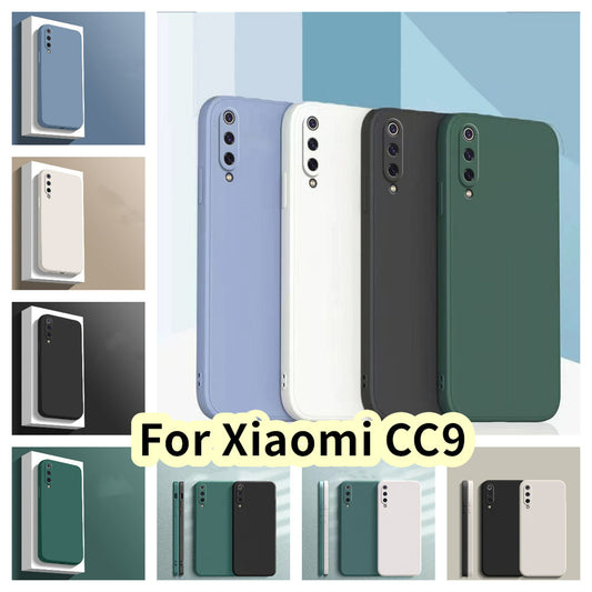 For Xiaomi CC9 Cover Drop and wear resistant Silicone Full Case Classic Simple Solid Color Phone Case Cover