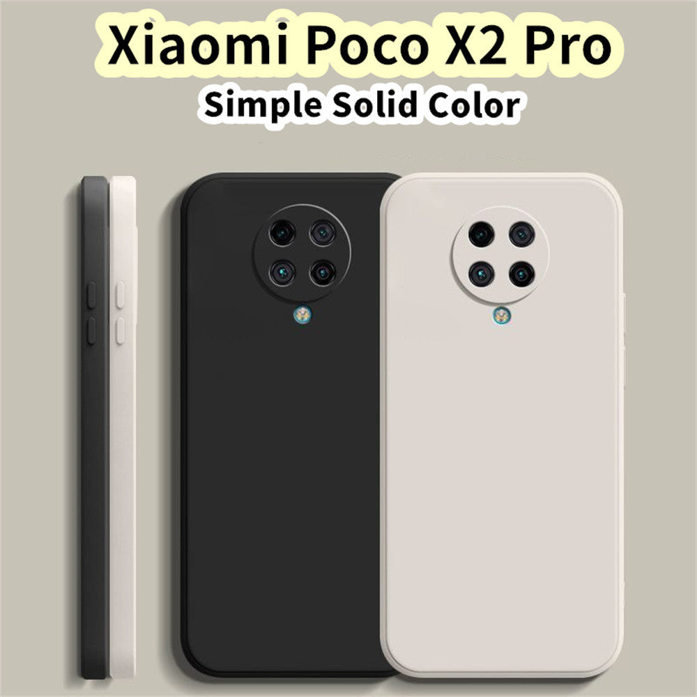 For Xiaomi Poco X2 Pro Cover Drop and wear resistant Silicone Full Case Classic Simple Solid Color Phone Case Cover