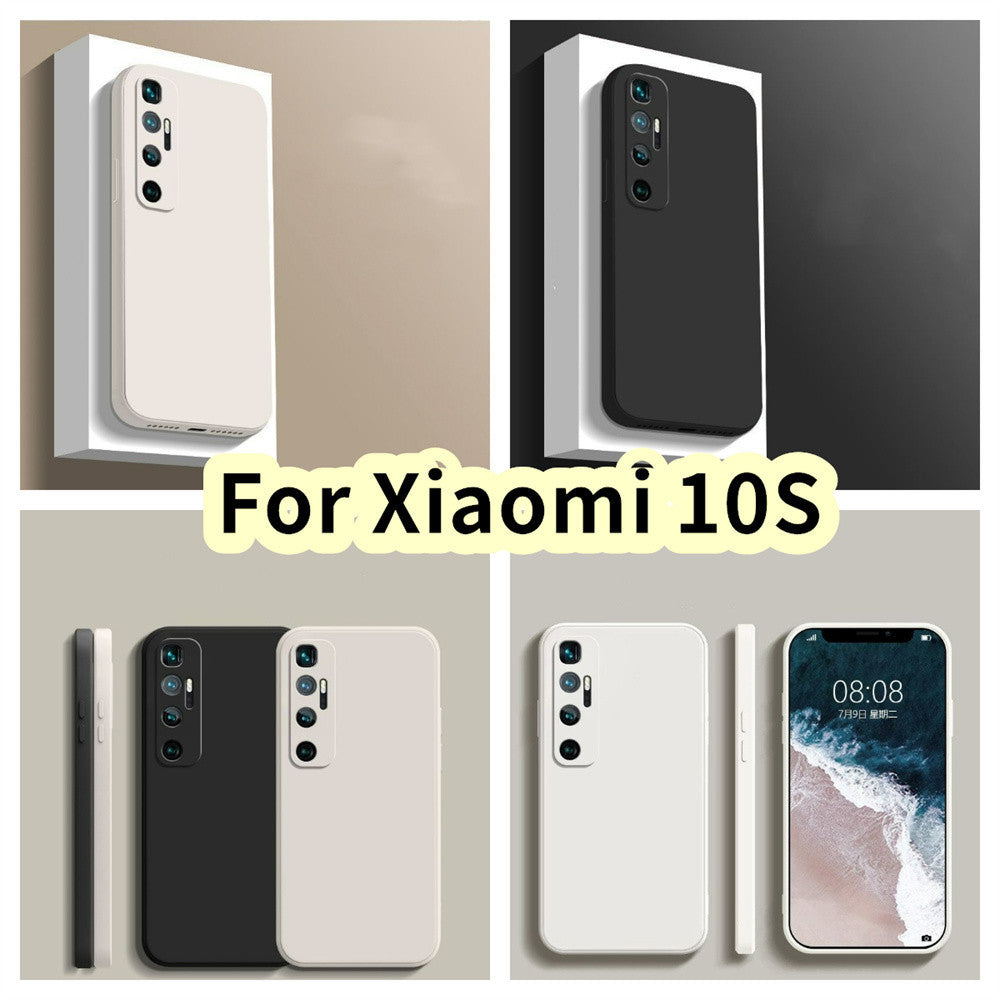 For Xiaomi 10S Cover Drop and wear resistant Silicone Full Case Classic Simple Solid Color Phone Case Cover