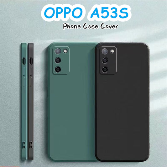 For OPPO A53S Cover Drop and wear resistant Silicone Full Case Classic Simple Solid Color Phone Case Cover