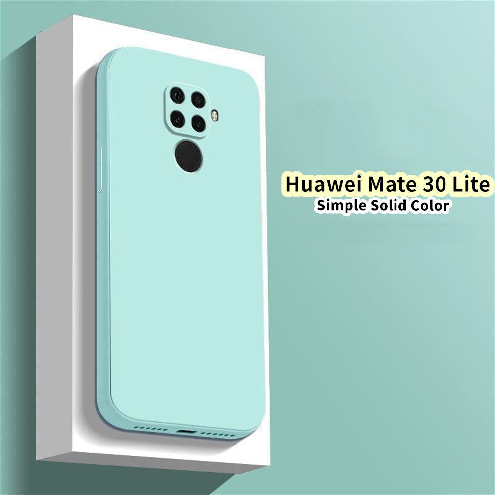 For Huawei Mate 30 Lite Cover Drop and wear resistant Silicone Full Case Classic Simple Solid Color Phone Case Cover