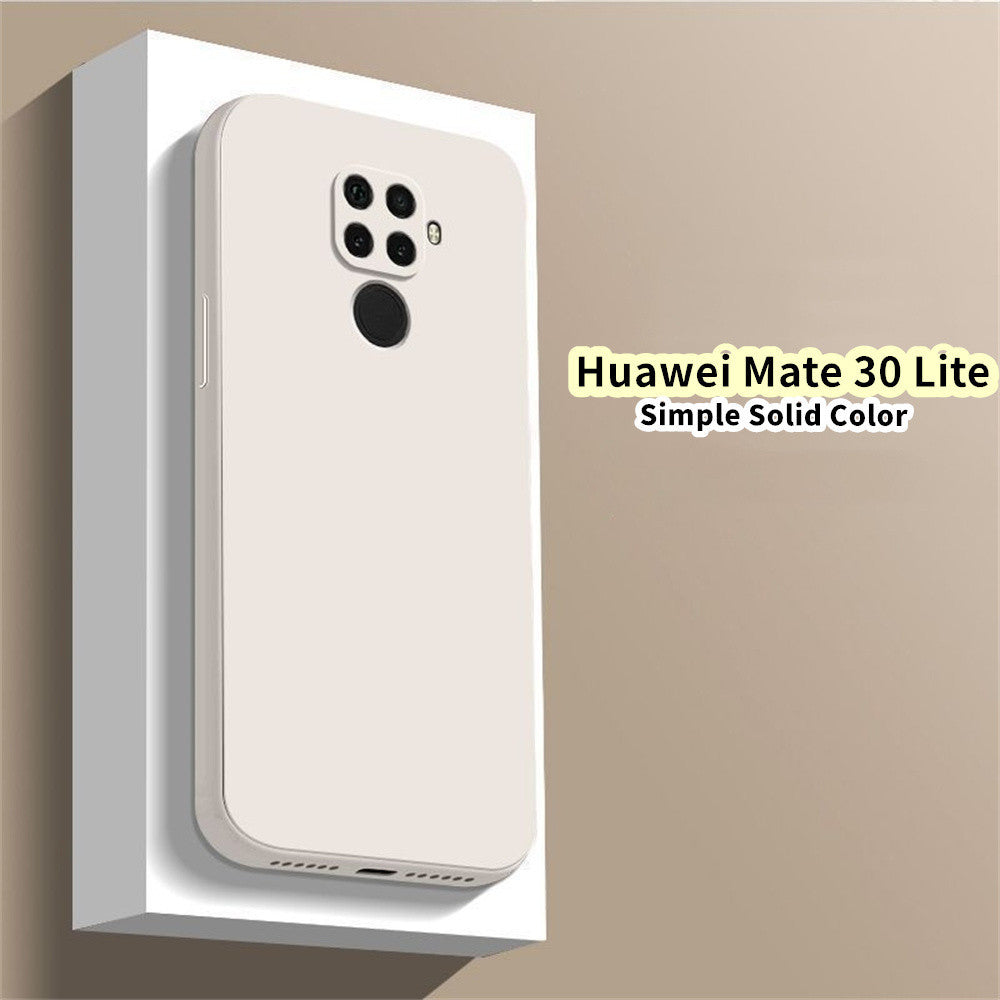 For Huawei Mate 30 Lite Cover Drop and wear resistant Silicone Full Case Classic Simple Solid Color Phone Case Cover