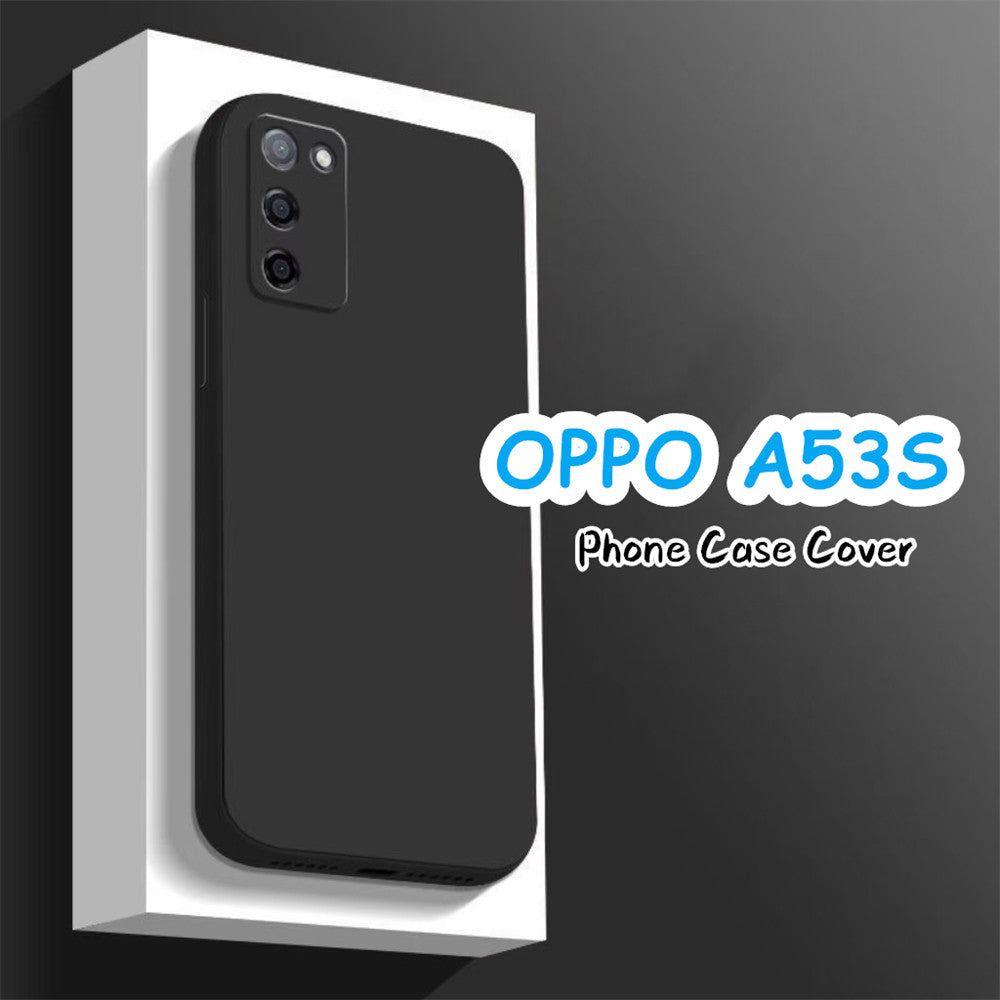 For OPPO A53S Cover Drop and wear resistant Silicone Full Case Classic Simple Solid Color Phone Case Cover