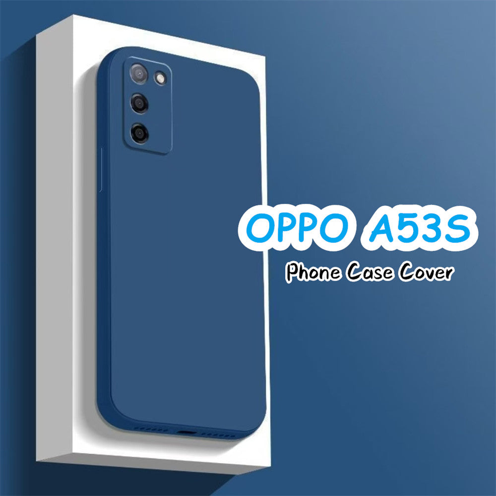 For OPPO A53S Cover Drop and wear resistant Silicone Full Case Classic Simple Solid Color Phone Case Cover