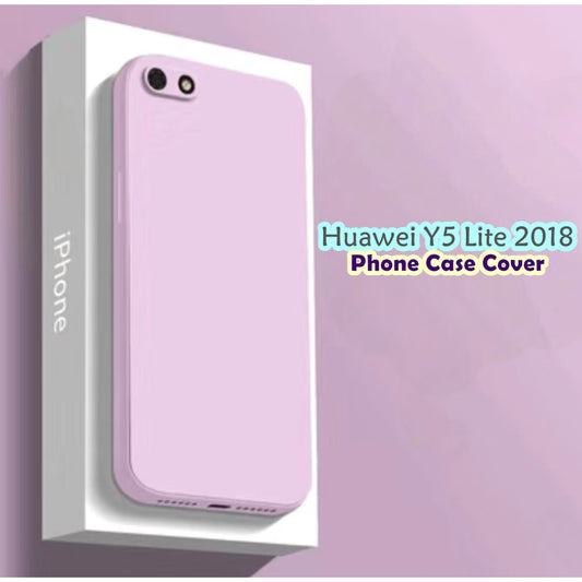 For Huawei Y5 Lite 2018 Cover Drop and wear resistant Silicone Full Case Classic Simple Solid Color Phone Case Cover