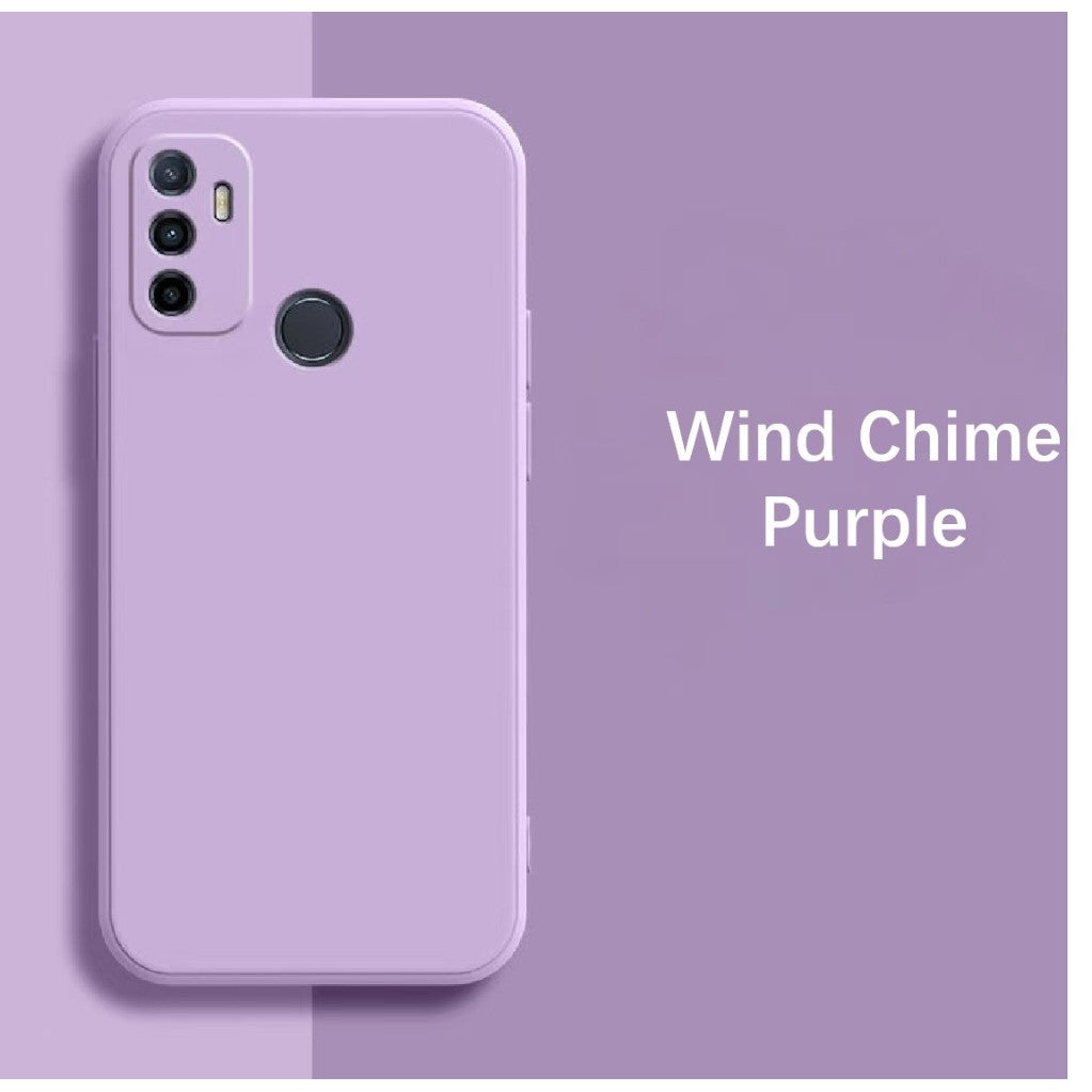 For OPPO A11S 2021 Cover Drop and wear resistant Silicone Full Case Classic Simple Solid Color Phone Case Cover