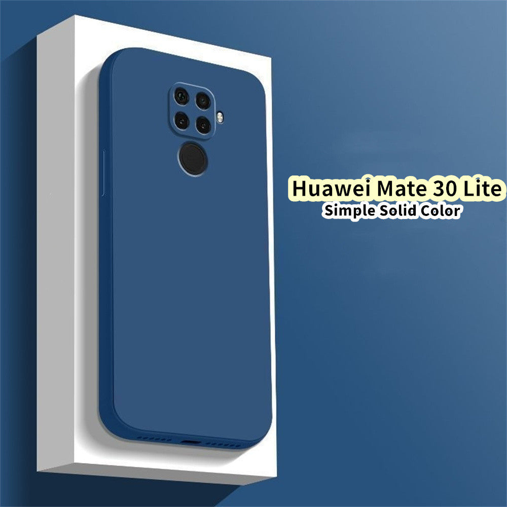For Huawei Mate 30 Lite Cover Drop and wear resistant Silicone Full Case Classic Simple Solid Color Phone Case Cover