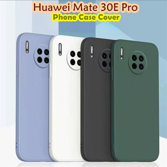 For Huawei Mate 30E Pro Cover Drop and wear resistant Silicone Full Case Classic Simple Solid Color Phone Case Cover
