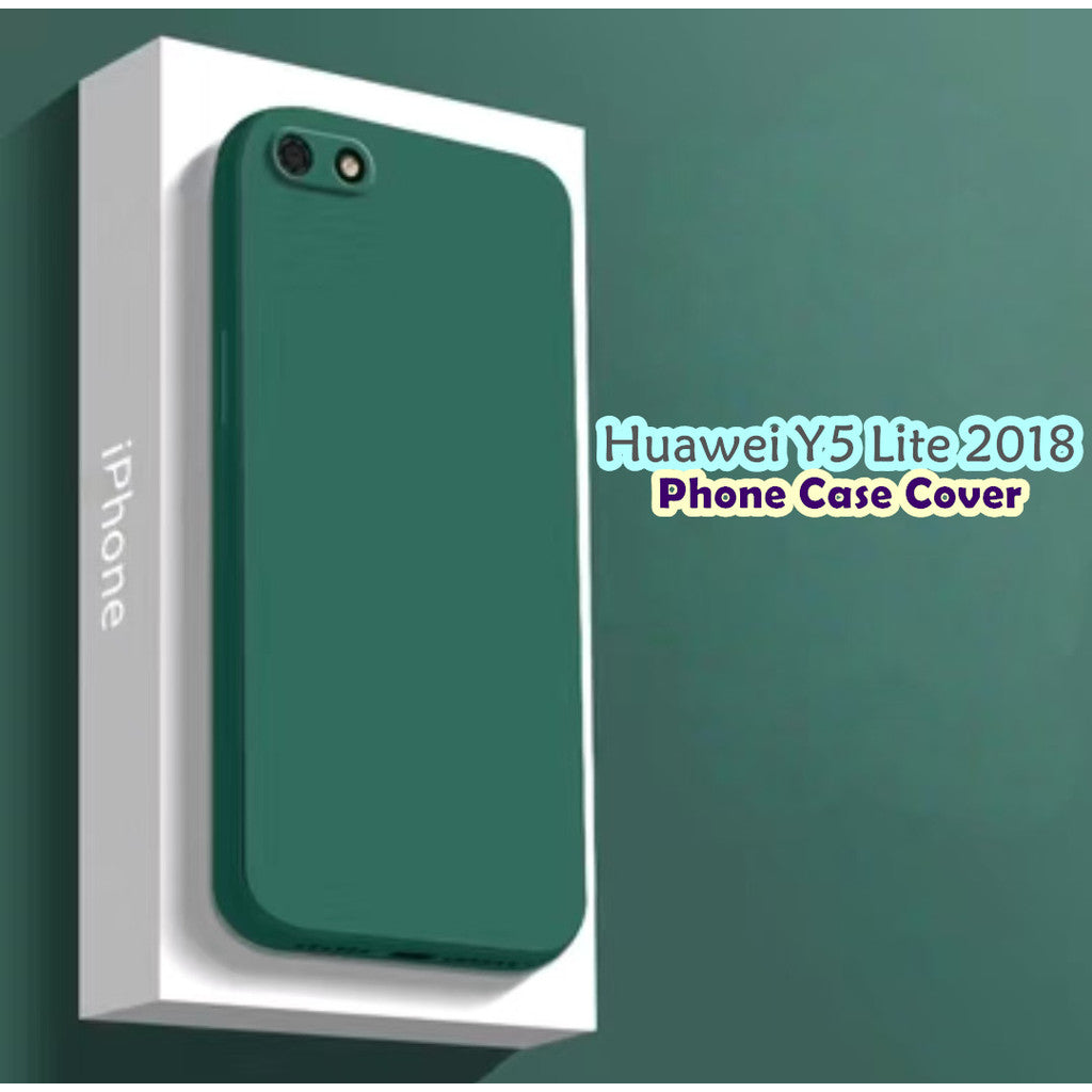 For Huawei Y5 Lite 2018 Cover Drop and wear resistant Silicone Full Case Classic Simple Solid Color Phone Case Cover