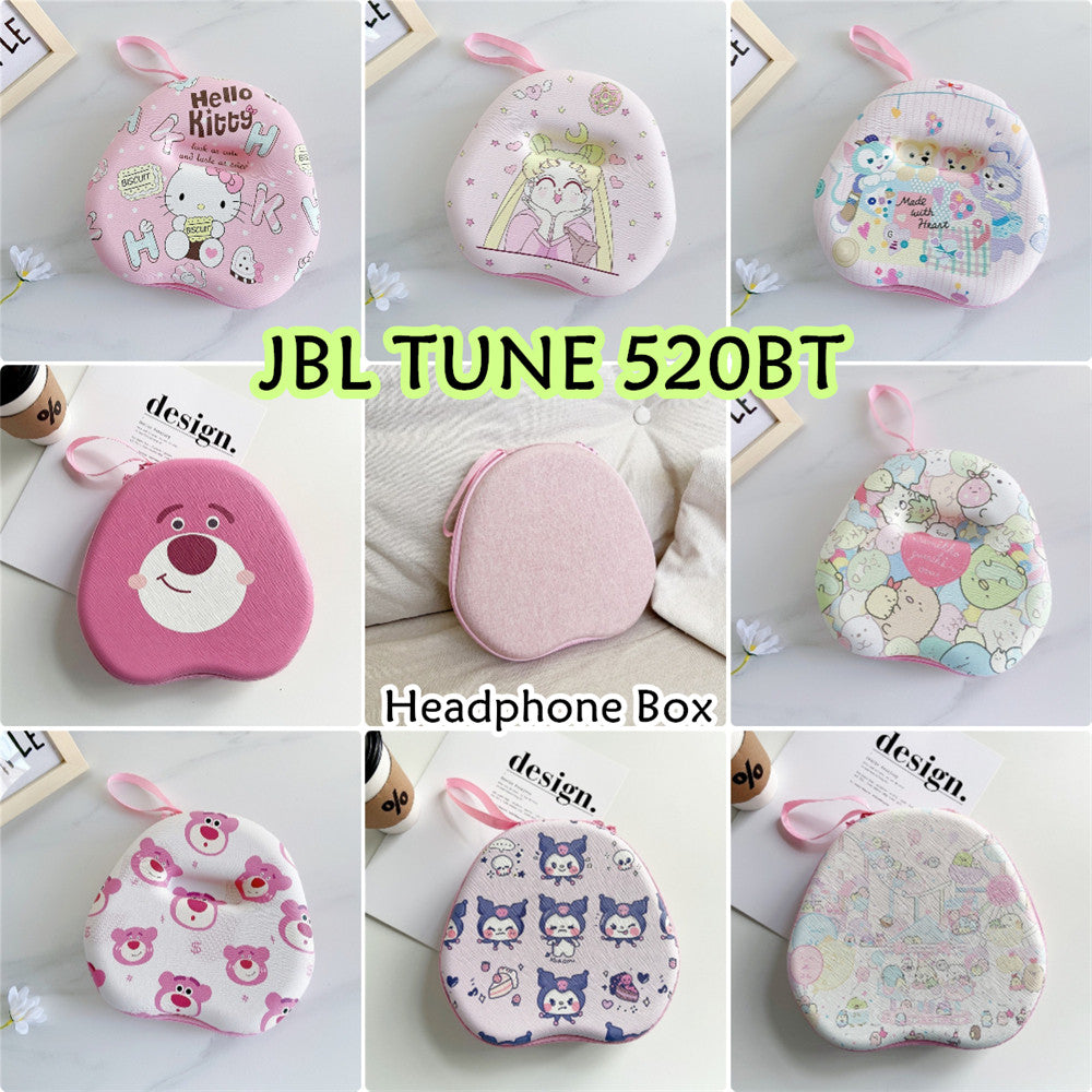 For JBL TUNE 520BT Headphone Case Cartoon Creative Patterns Headset Earpads Storage Bag Casing Box