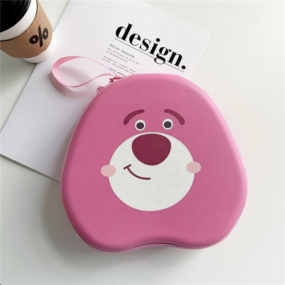 For QCY H3 ANC Headphone Case Interesting Cartoon Pattern Earpads Storage Bag Headset Casing Box