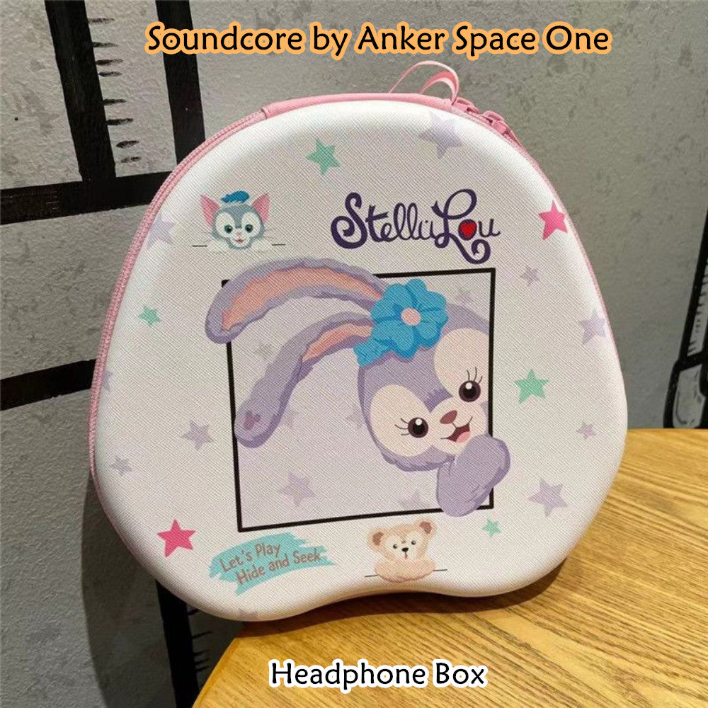 For Soundcore by Anker Space One Headphone Case Cartoon Creative Patterns Headset Earpads Storage Bag Casing Box