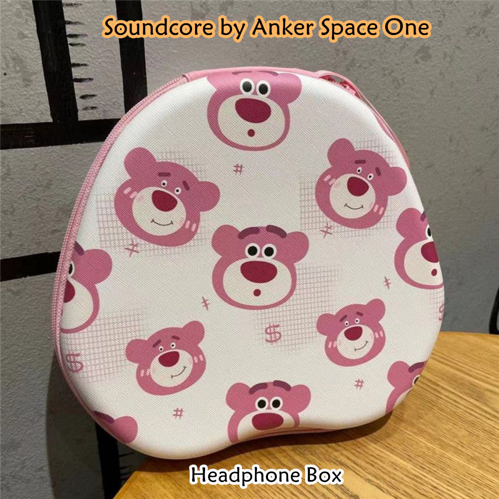 For Soundcore by Anker Space One Headphone Case Cartoon Creative Patterns Headset Earpads Storage Bag Casing Box