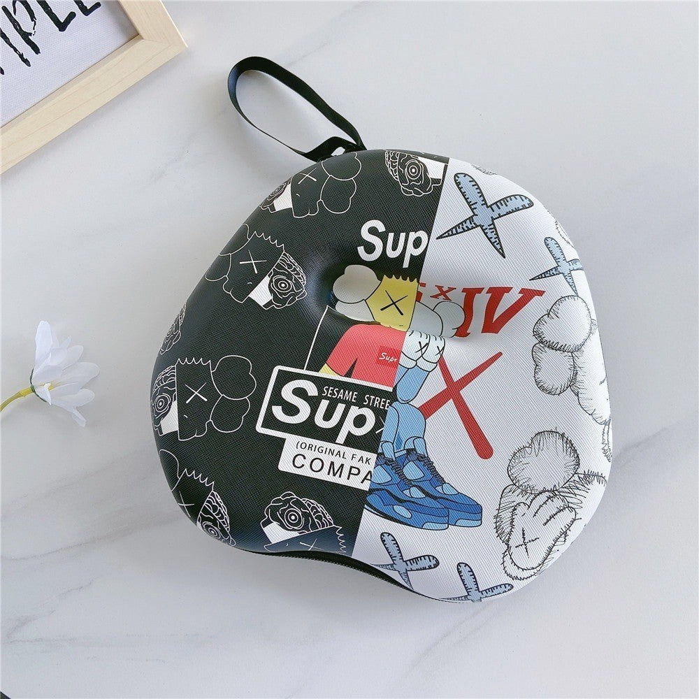For QCY H3 ANC Headphone Case Interesting Cartoon Pattern Earpads Storage Bag Headset Casing Box