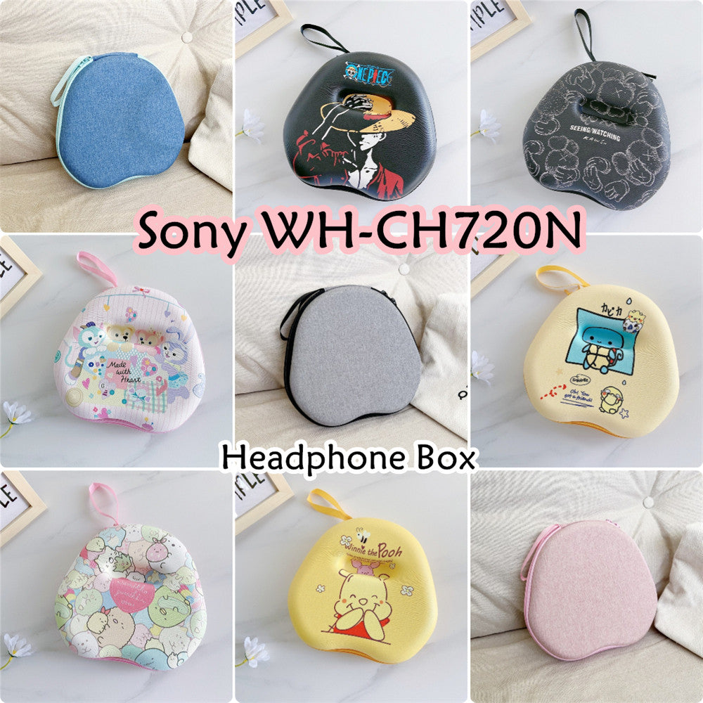 For Sony WH-CH720N Headphone Case Cartoon Creative Patterns Headset Earpads Storage Bag Casing Box