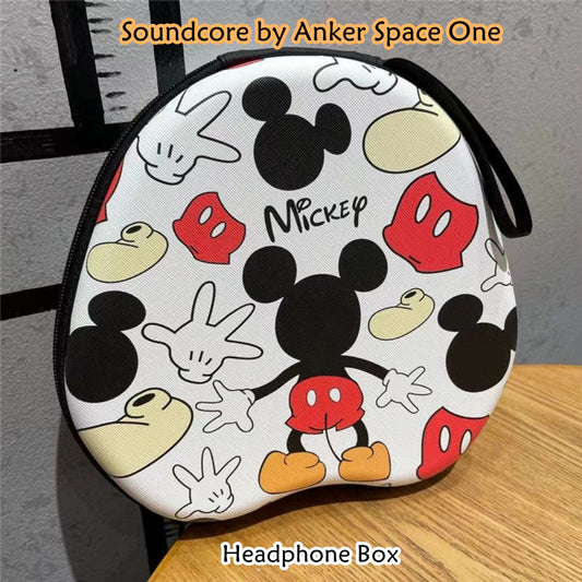 For Soundcore by Anker Space One Headphone Case Cartoon Creative Patterns Headset Earpads Storage Bag Casing Box