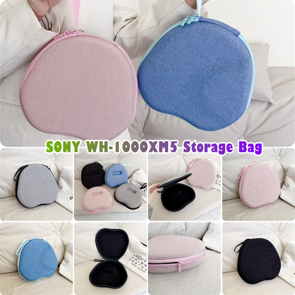 For SONY WH-1000XM5 Headphone Case Headset Earpads Storage Bag Casing Box